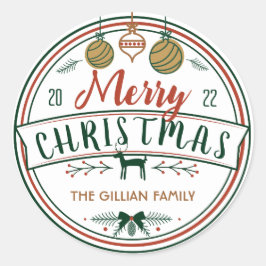 陽気なクリスマス休暇 ラウンドシール