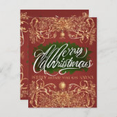 陽気なクリスマス招待状 シーズンポストカード (正面/裏面)