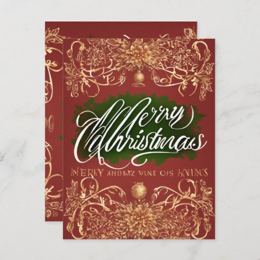 陽気なクリスマス招待状 シーズンポストカード (正面/裏面)