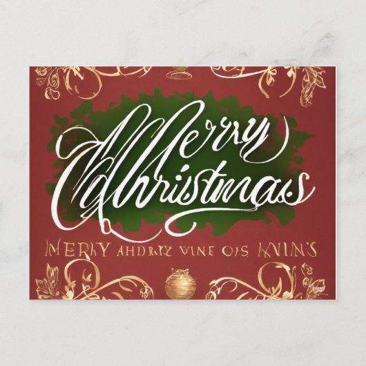 陽気なクリスマス招待状 シーズンポストカード (裏面)