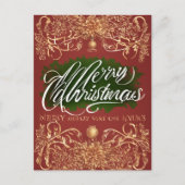 陽気なクリスマス招待状 シーズンポストカード (正面)