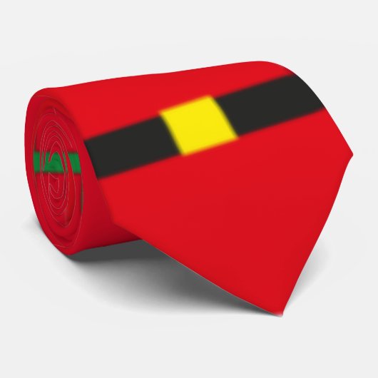 陽気なクリスマス赤い緑のサンタクロースの首のネクタイ ネクタイ (ロール)