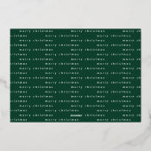 陽気なクリスマス金ゴールドの大きな手の写真 箔シーズンカード (裏面)