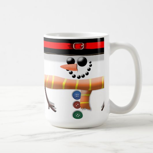 陽気なクリスマス雪だるま コーヒーマグカップ (右)
