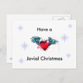 "陽気なクリスマス"の郵便はがき持って下さい シーズンポストカード (正面/裏面)