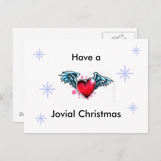 "陽気なクリスマス"の郵便はがき持って下さい シーズンポストカード (正面/裏面)