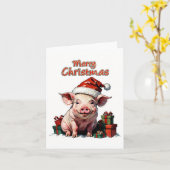 陽気なクリスマス カード (黄色い花)