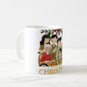陽気なクリスマス コーヒーマグカップ (正面左)