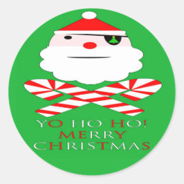 陽気なクリスマス・サンタクロース ラウンドシール