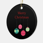 陽気なクリスマス セラミックオーナメント (左)