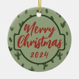 陽気なクリスマス セラミックオーナメント
