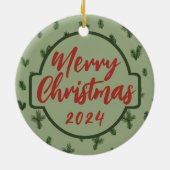 陽気なクリスマス セラミックオーナメント (裏面)
