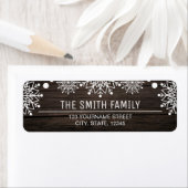 陽気なクリスマス |バ素朴ンウッドの雪 ラベル (インサイチュ)