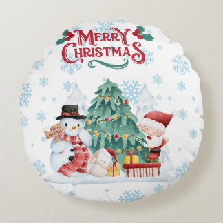 陽気なクリスマス ラウンドクッション