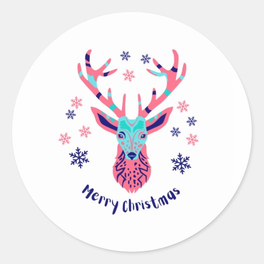 陽気なクリスマス ラウンドシール (正面)