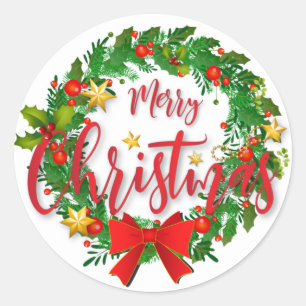 陽気なクリスマス ラウンドシール