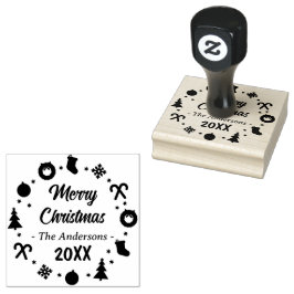 陽気なクリスマス ラバースタンプ
