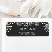 陽気なクリスマス |白と黒の雪 ラベル (インサイチュ)