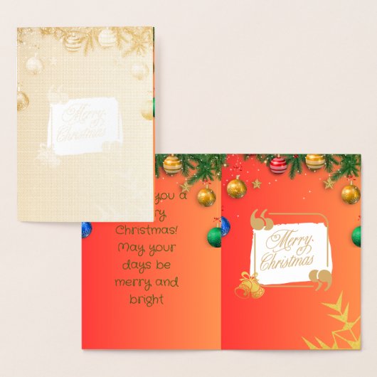 陽気なクリスマス 箔カード (ディスプレー)