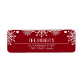 陽気なクリスマス |雪赤と白片 ラベル (正面)