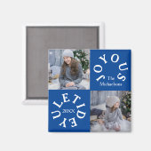陽気なクリスマス 2枚の写真 マグネット (正面/裏面)