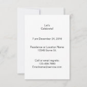 陽気なグリーンクリスマスカンパニーパーティー 招待状 (裏面)