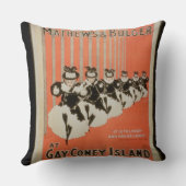 陽気なコニーアイランドの「Mathews及びBulger」のためのポスター クッション (裏面)