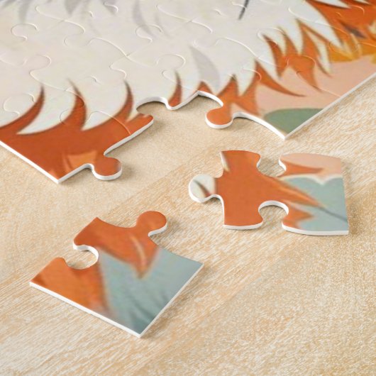 陽気なコルギの犬の冠デイジーとヒマワリ ジグソーパズル (側面)