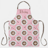 陽気なコーヒータイムピンク エプロン (正面)