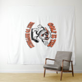 陽気なゴルフボールマスコット タペストリー (インサイチュ(横))