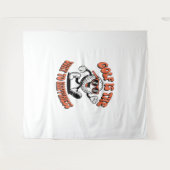 陽気なゴルフボールマスコット タペストリー (正面(横))