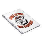 陽気なゴルフボールマスコット ノートブック (右側)