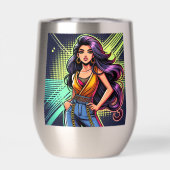 陽気なサリー漫画のウォーターボトルデザイン- Tradi (背面)