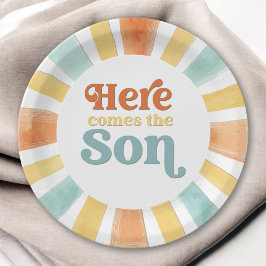 陽気なサンシャインの赤ちゃんのお披露目パーティー Here Comes the Son ペーパープレート