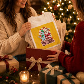 陽気なサンタと雪だるまのビジュアルTシャツ Tシャツ