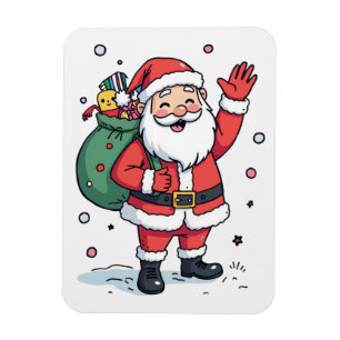 陽気なサンタのクリスマスパズル - 祝祭的なホリデーエンターテイメント マグネット
