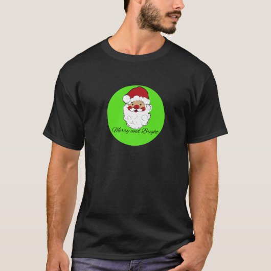 陽気なサンタのプレミアム Tシャツ (正面)