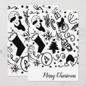 陽気なサンタの落書き クリスマス (正面/裏面)
