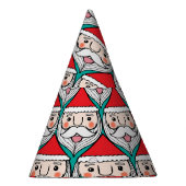 陽気なサンタクロースのクリスマスパターン パーティーハット (右)