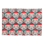 陽気なサンタクロースのクリスマスパターン 枕カバー (裏面)