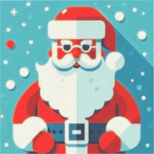 陽気なサンタクロースのクリスマス シール (正面)