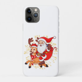 **"陽気なサンタクロースのデザイン - 楽しくてお祭り気分な iPhone 11 PROケース