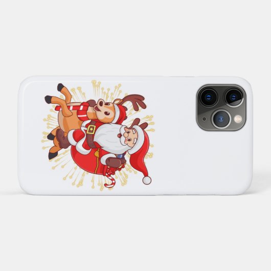 **"陽気なサンタクロースのデザイン - 楽しくてお祭り気分な Case-Mate iPhoneケース (裏面(横))