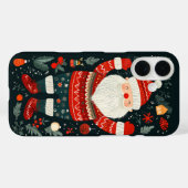 陽気なサンタクロースの冬の要素 Case-Mate iPhoneケース (裏面 (横))
