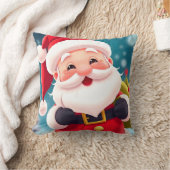 陽気なサンタクロースイラストレーション祝ズ クッション (ブランケット)