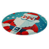 陽気なサンタクロース顔 カッティングボード (角)