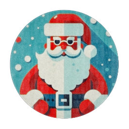 陽気なサンタクロース顔 カッティングボード