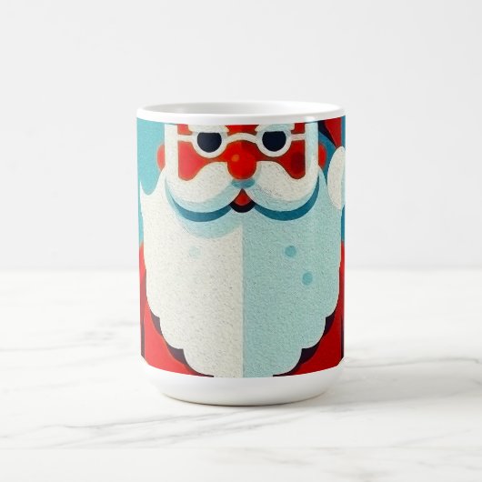 陽気なサンタクロース顔 コーヒーマグカップ (中央)