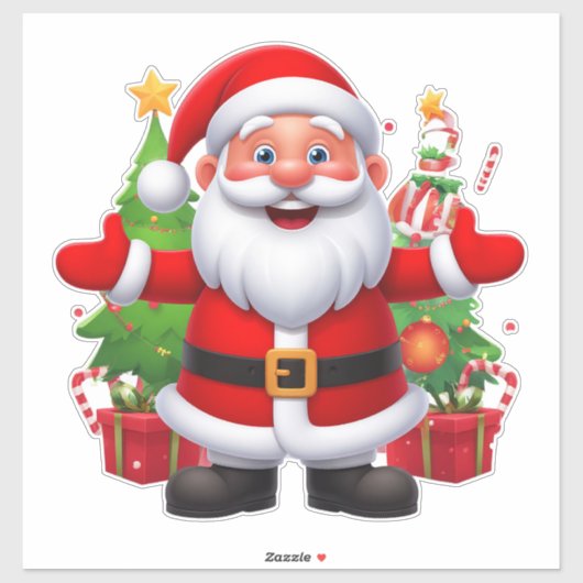 陽気なサンタクロース シール (シート)