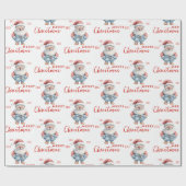 陽気なサンタクロースHo Ho Hoe Merry Christmas ラッピングペーパー (フラット)